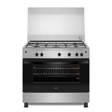 Steel 5-burner cooker with gas oven hob&#160;